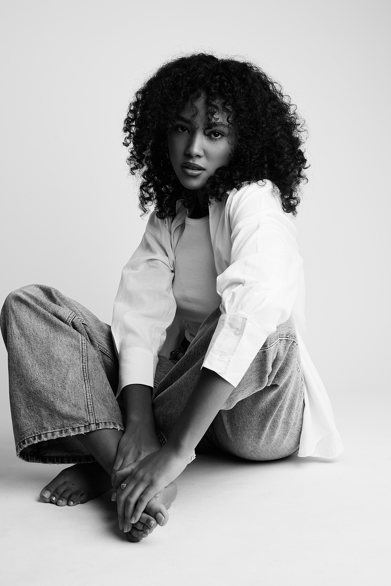 Fashion Editorial Fotografie Model Kathi von Wiener Models, Schwarz Wei&szlig;, Dominique Hammer Fotograf Wien