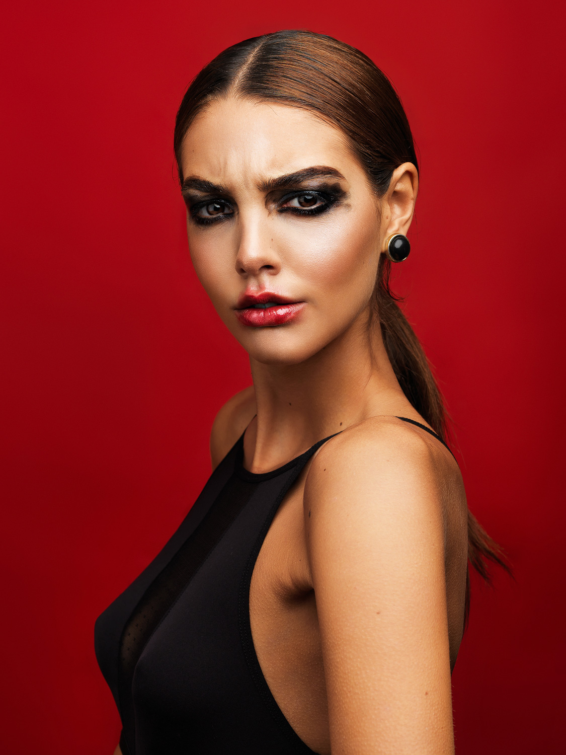 Beauty Portrait von Sara Gaude, Make Up Sarah Bzoch by Dominique Hammer Fotograf Wien