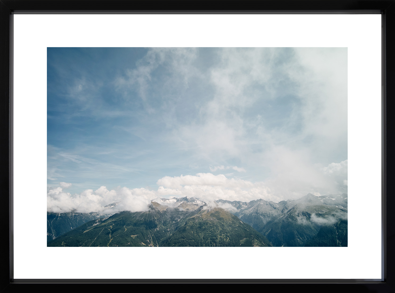 Gasteiner Berggipfel im Nebel, Aufnahme von Fotograf Dominique Hammer