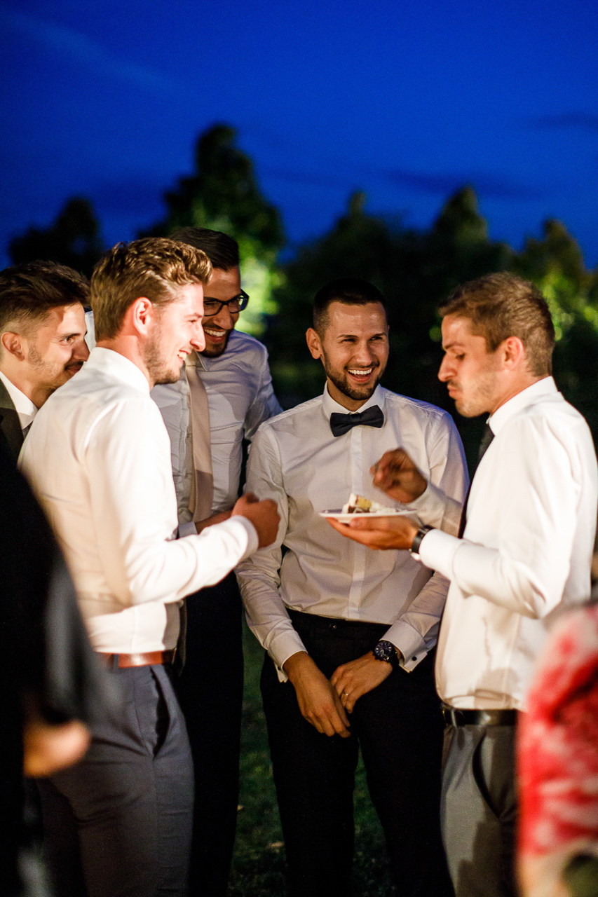 Hochzeitsfotografie aus Trausdorf an der Wulka, Im Bild: Die Hochzeitstorte und der Anschnitt der Torte