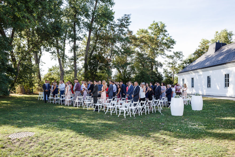 Hochzeitsfotografie aus Trausdorf an der Wulka, Im Bild: Die Zeremonie beim Weingut Esterhazy
